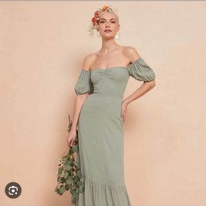 Reformation Farrow Dress - Seafoam color